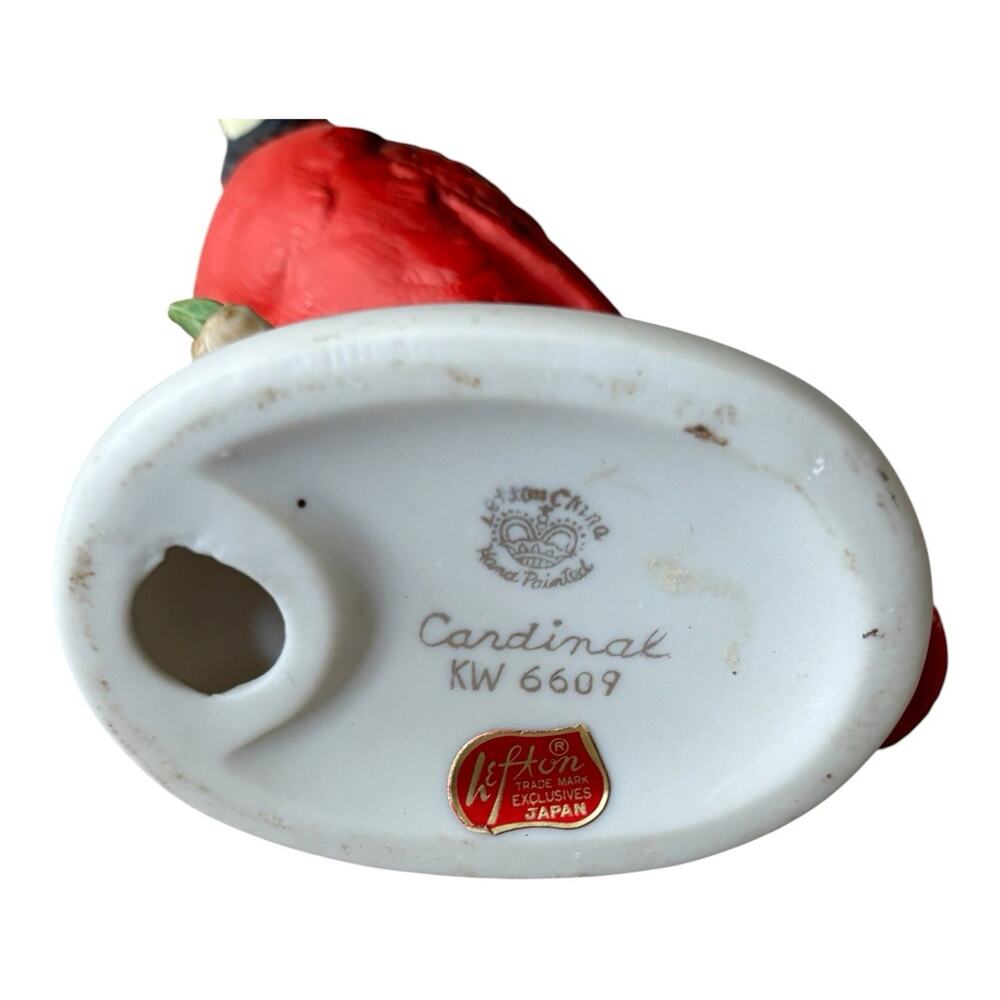 Vtg Lefton China Handpainted Cardinal/ # KW6609 - Picture 3 of 4